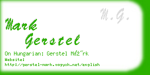 mark gerstel business card